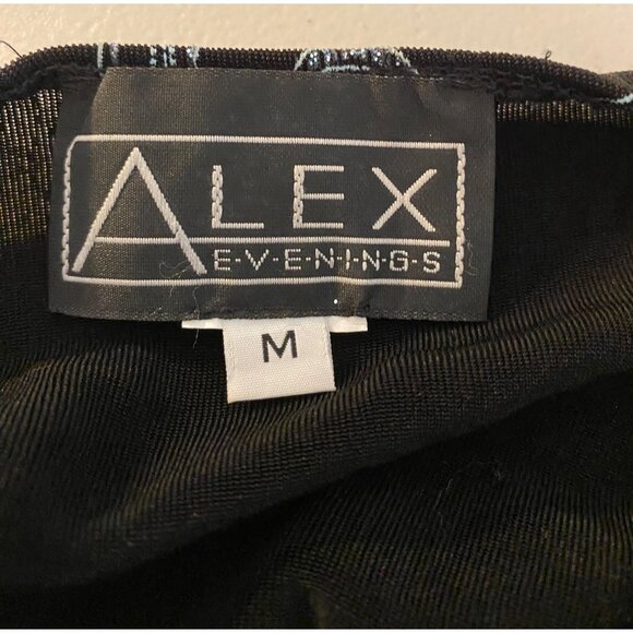 Alex Evenings Black Blue Paisley Print Jacket & Tank Set Medium - Picture 8 of 16